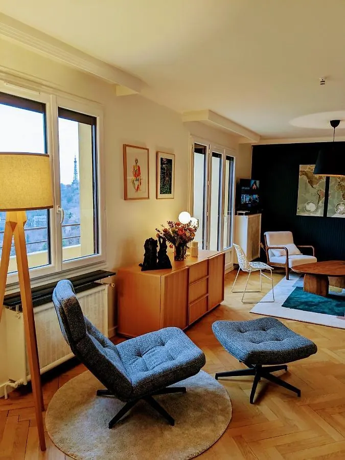Vue Exeptionnelle 15 A Min Pied De Fourviere & Vieux Lyon Avec Parking Prive Apartment